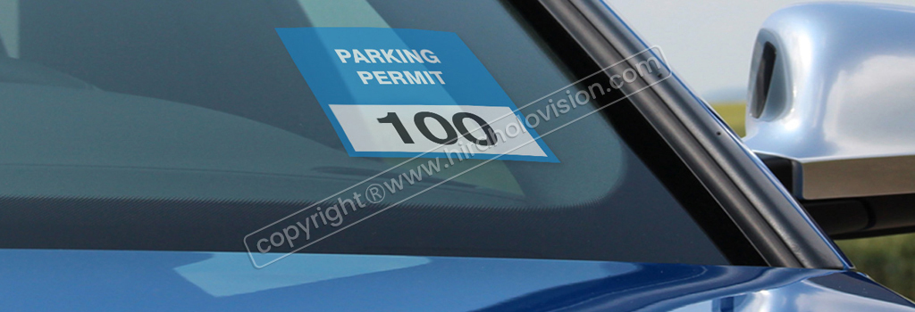 Parking disc sticker, film sticker, label, self-adhesive, version