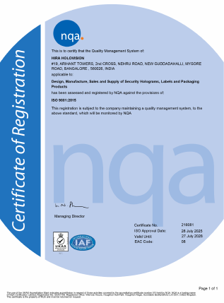 ISO 9001:2008 Certificate