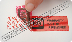 Tamper Evident Void Labels